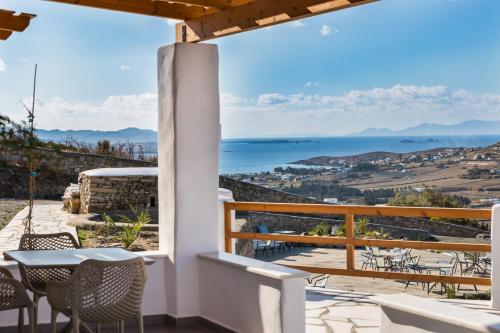 a view of the ocean from the balcony of a villa at Dolce Vista - Sea View Apartments in Parikia