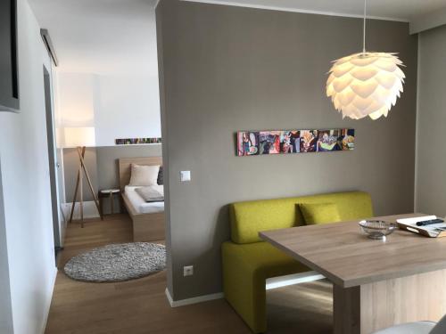 Ruang duduk di Appartements Gästehaus Gallob