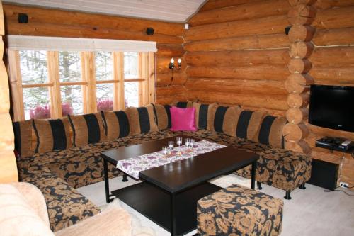 TV a/nebo společenská místnost v ubytování Trepimäe Holiday House