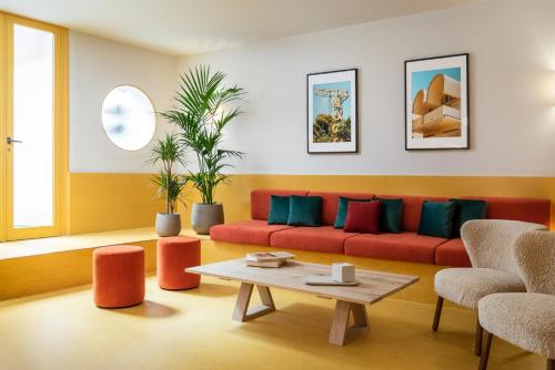 Coin salon dans l'établissement BYPILLOW Mothern