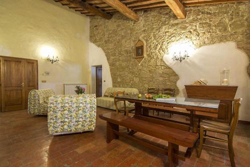 Χώρος καθιστικού στο Agriturismo tranquillo e con vista panoramica