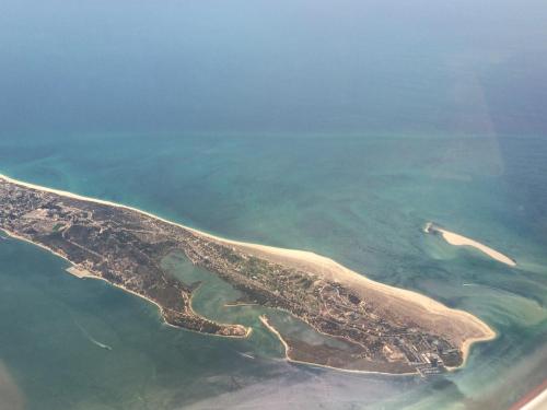 an aerial view of an island in the water at Troia - Paraíso a um passo de Lisboa in Troia
