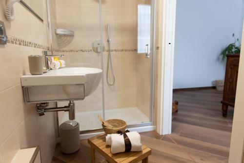 Koupelna v ubytování B&B LE AQUANE