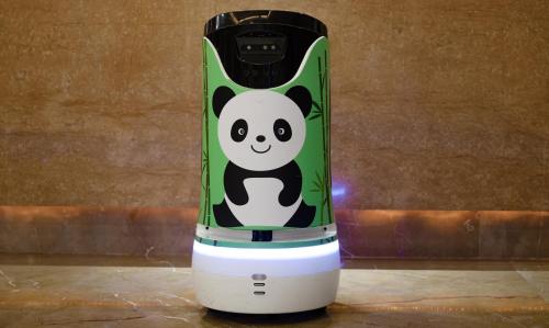 a cell phone with a panda bear on it at Chengdu Tianfu Sunshine Hotel in Chengdu