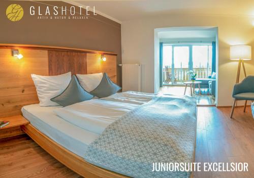 Glashotelにあるベッド