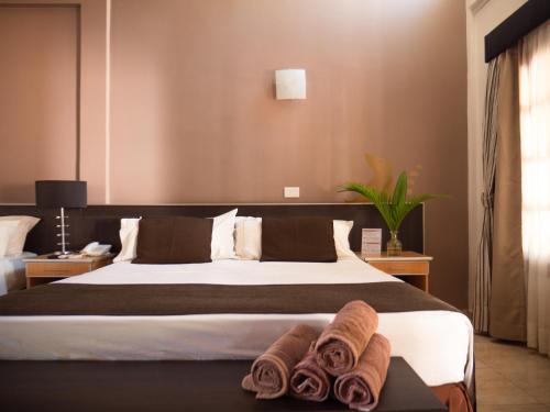 Katil atau katil-katil dalam bilik di Palma Real Posada