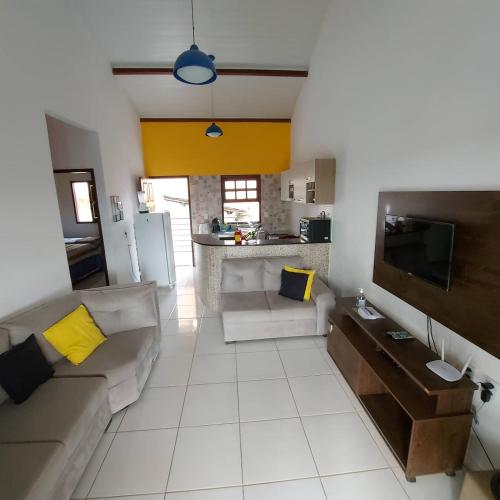 Ruang duduk di Casas Bela da Chapada