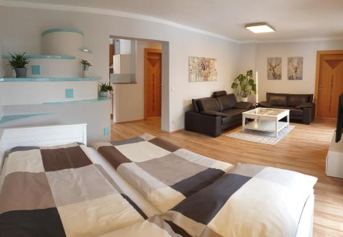 A bed or beds in a room at Appartement Waldfriede