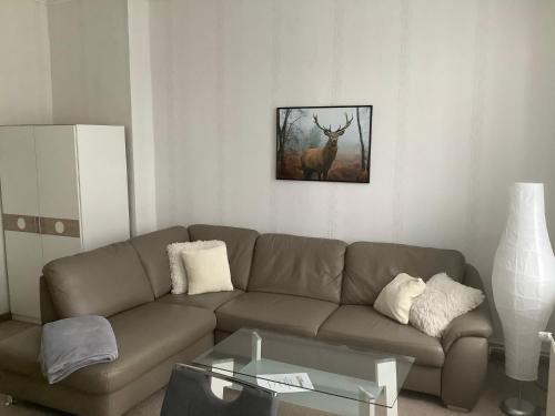 Ruang duduk di Ferienhaus Schuster