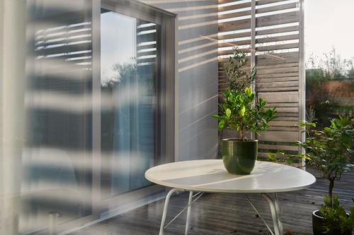 Balkón nebo terasa v ubytování Bungalow Brigitte