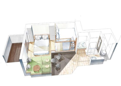 Floor plan ng Sakura Cross Hotel Ueno Iriya Annex