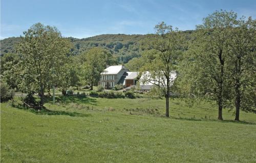 a house in the middle of a field with trees at Beautiful Home In Riom-Ès-Montagnes in Riom-ès-Montagnes