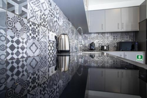 Dapur atau dapur kecil di Carvão Pdl Inn