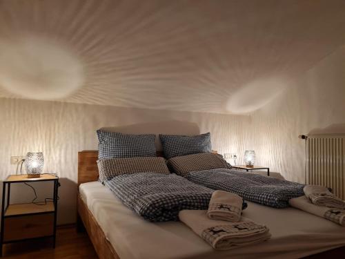 Postel nebo postele na pokoji v ubytování Haus Bergler