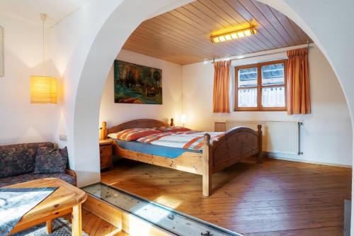 Llit o llits en una habitació de Ferienwohnung Hierke