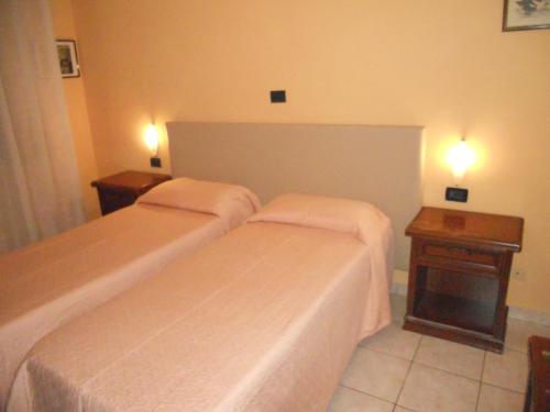 Ένα ή περισσότερα κρεβάτια σε δωμάτιο στο Hotel Salus