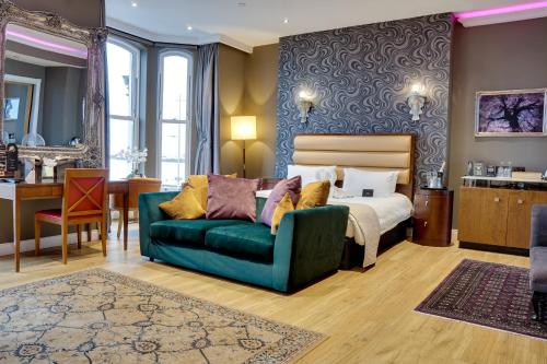 Χώρος καθιστικού στο Halvard Hotel
