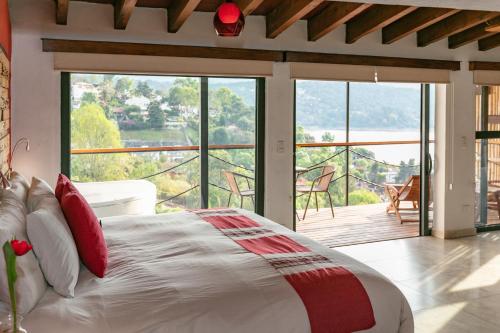 Una cama o camas en una habitación de Casa Acento