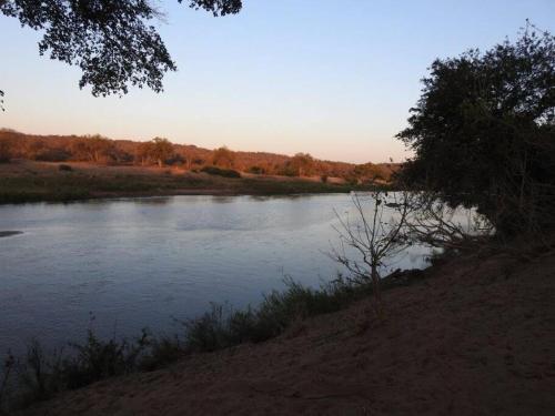 a view of a river with trees in the background at Balule Bushveld Safari Lodge in Phalaborwa