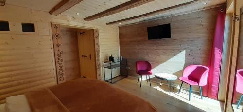 Alpen Lodge Berwangにあるテレビまたはエンターテインメントセンター