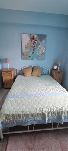 Un pat sau paturi într-o cameră la Villa Rosa