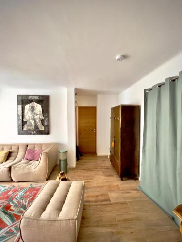 un salon avec deux canapés et un canapé dans l'établissement La perle de St Victor, à Marseille