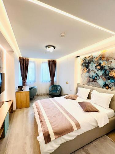 Ένα ή περισσότερα κρεβάτια σε δωμάτιο στο House4You - Blanari