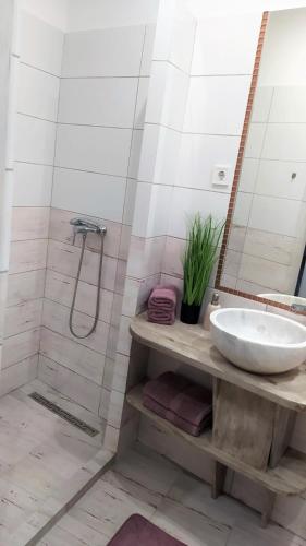 Koupelna v ubytování Luna Apartman