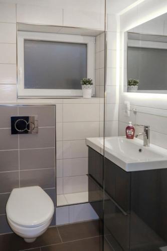 Bilik mandi di Apartment Hartmann by Interhome