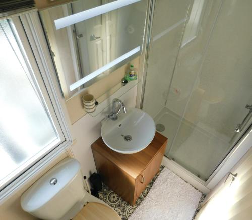 Koupelna v ubytování Dyfed 23