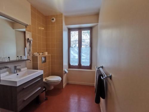 Vonios kambarys apgyvendinimo įstaigoje Auberge du Freney