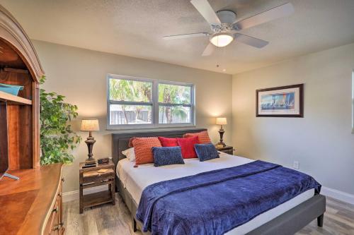 A bed or beds in a room at Merritt Island Home - Family and Pet Friendly!