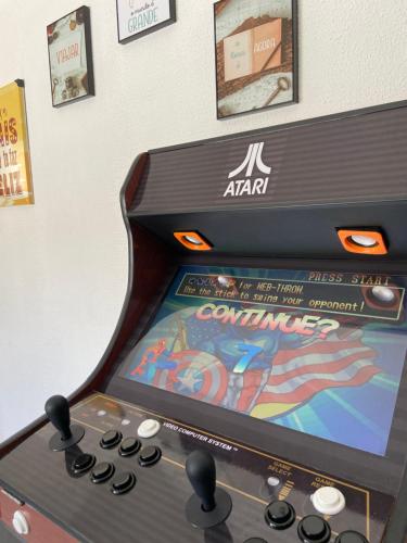 a close up of a video game system at Cegil Hotel Boulevard in Resende