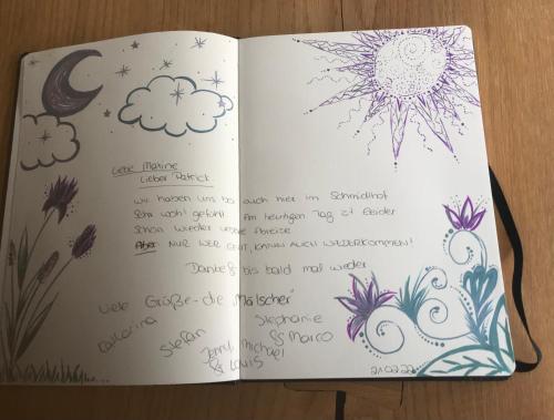 a page of a book with drawings on it at Der Schmidthof in Todtmoos
