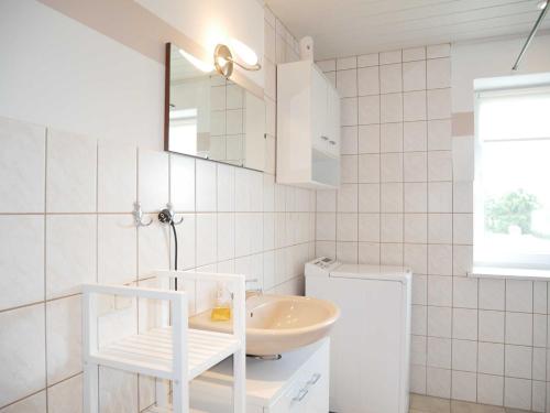 Ett badrum på Ferienwohnung Mecklenburgische Seenplatte