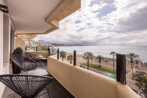 Balkon atau teras di iloftmalaga Malagueta Premium