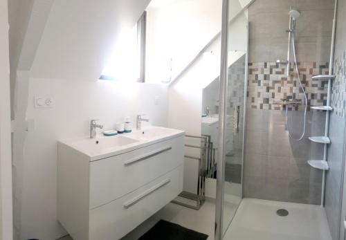 Koupelna v ubytování Villa élégante à Baden avec piscine privée