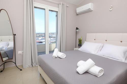 Krevet ili kreveti u jedinici u okviru objekta Kanalia View Apartment