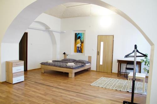 Una cama o camas en una habitación de Apartment Porta