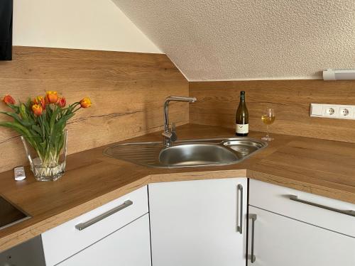 Kuchyň nebo kuchyňský kout v ubytování Weingut & Straußwirtschaft Vogel
