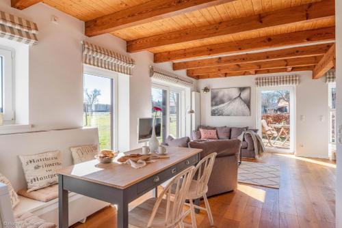 Χώρος καθιστικού στο HofGut Bockelkathen Apartment 7