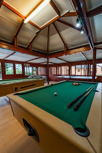 a billiard room with a pool table in a house at Gooderson Knysna Chalets in Knysna