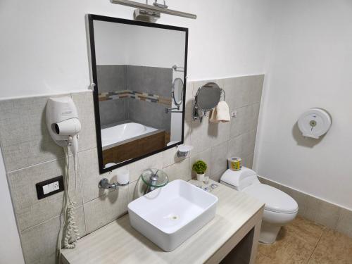 Koupelna v ubytování Hotel Punta Azul
