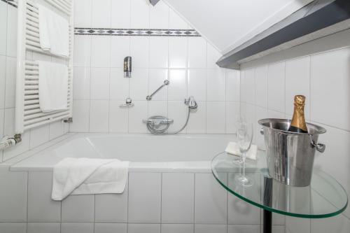 Koupelna v ubytování Hostellerie Schuddebeurs