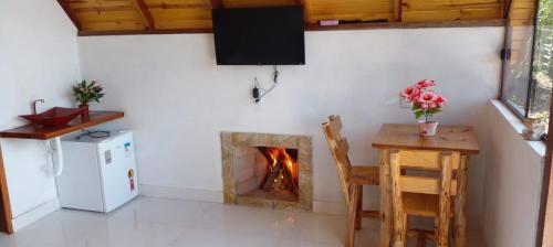 Kuchyň nebo kuchyňský kout v ubytování Chale brilho do sol