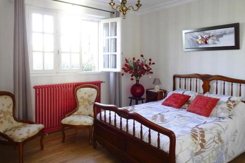 Ένα ή περισσότερα κρεβάτια σε δωμάτιο στο Holiday Home in Kersiny with Sea Views