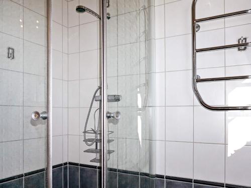 a shower with a glass door in a bathroom at 5 person holiday home in Mörbylånga-By Traum in Mörbylånga
