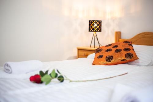 Postel nebo postele na pokoji v ubytování Penzión PALATÍN