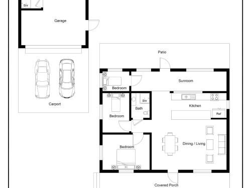Pelan lantai bagi Indigo Pet Friendly 5 Mins Walk to Bay