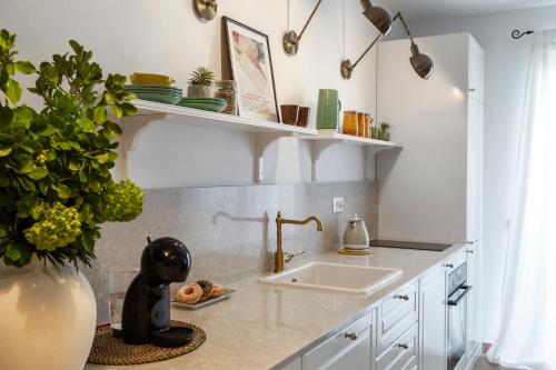 Kuchyň nebo kuchyňský kout v ubytování Apartman Luri